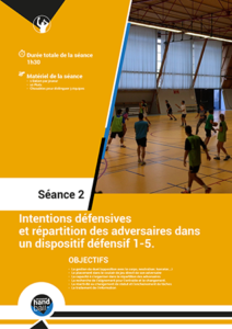 Cycle d'entrainement : intentions défensives et répartition des adversaires dans un dispositif 1-5