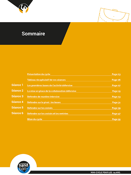Cycle de 6 séances : Défense 0-6 pour les -14 ans