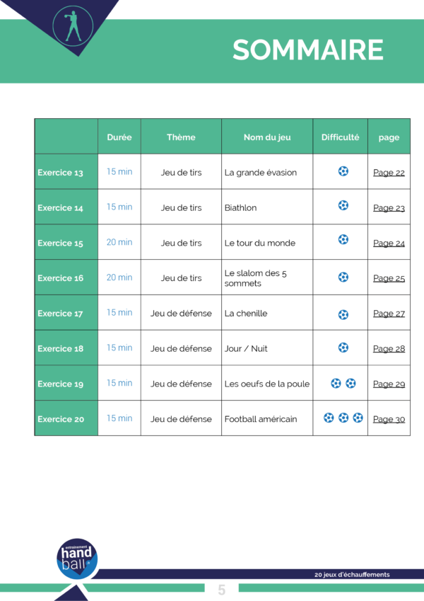 Cahier de 20 jeux d'Echauffements