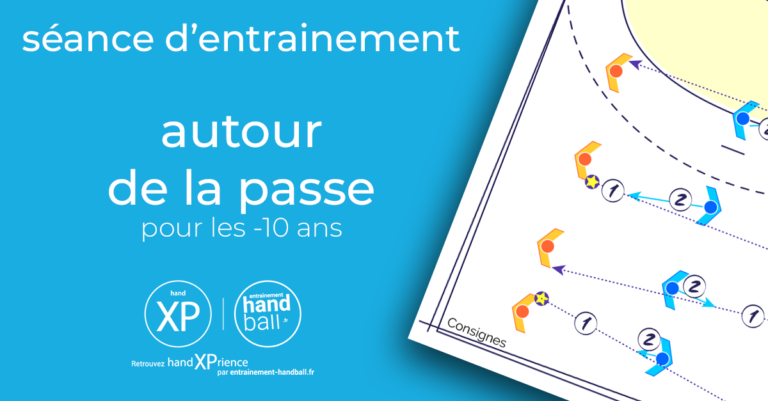 Séance d'entrainement de handball : Autour de la passe pour les moins de 10 ans