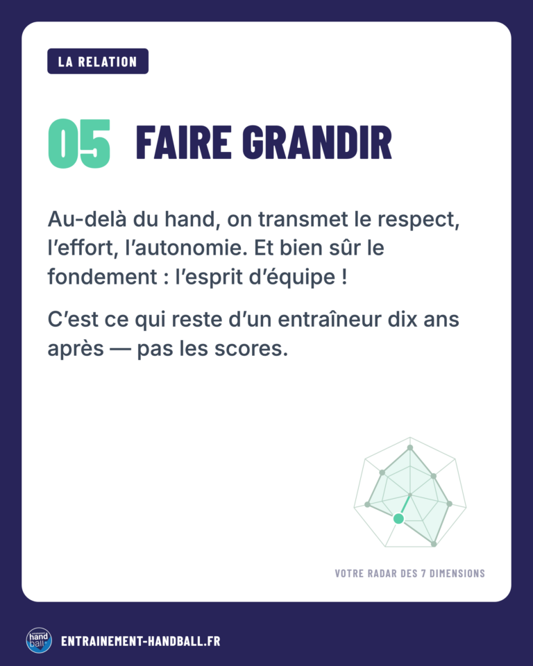 Faire grandir — une des 7 dimensions du rôle d'entraîneur