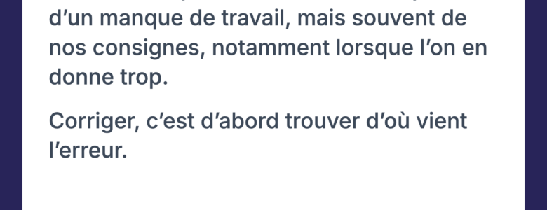 Faire progresser — une des 7 dimensions du rôle d'entraîneur