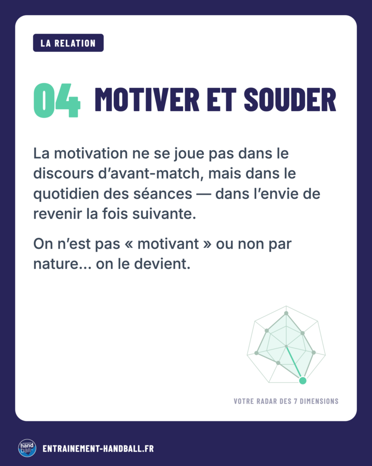 Motiver et souder — une des 7 dimensions du rôle d'entraîneur