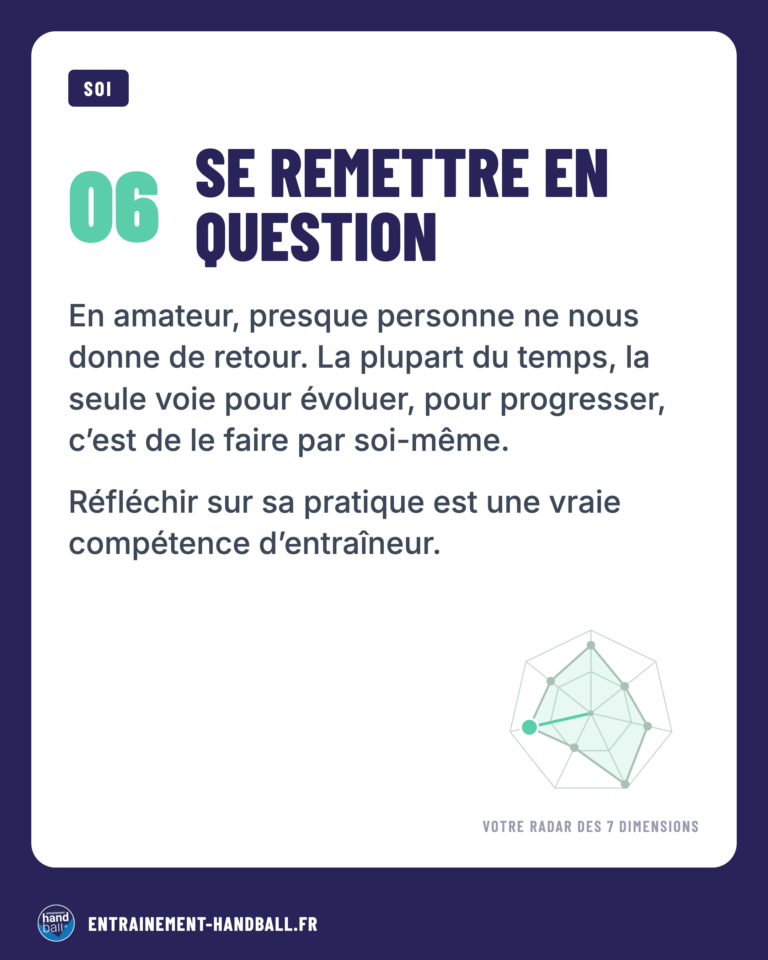 Se remettre en question — une des 7 dimensions du rôle d'entraîneur